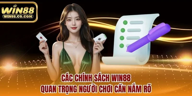 Các chính sách Win88 quan trọng người chơi cần nắm rõ