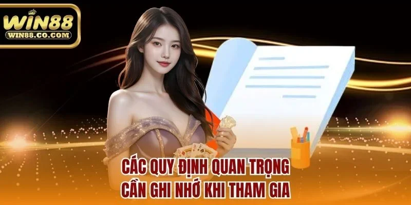 Các quy định quan trọng cần ghi nhớ khi tham gia