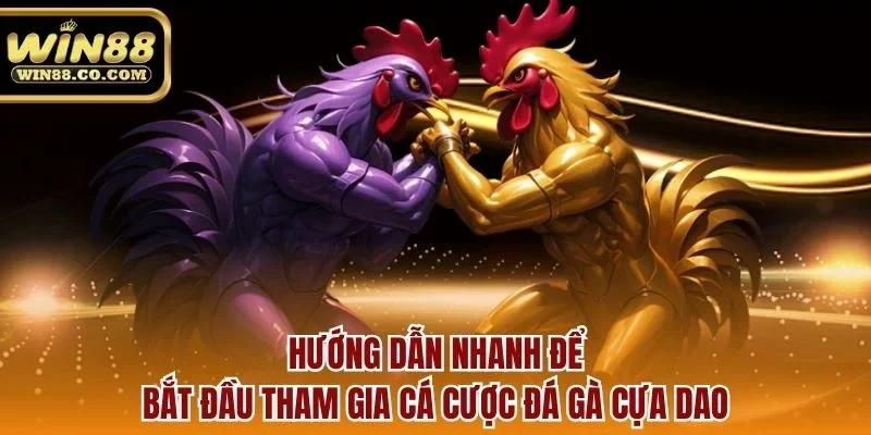 Hướng dẫn nhanh để bắt đầu tham gia cá cược đá gà cựa dao